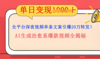 全平台深夜文案新风口:DeepSeek生成百万播放量金句,治愈系内容涨粉速度快4倍-网创终点站