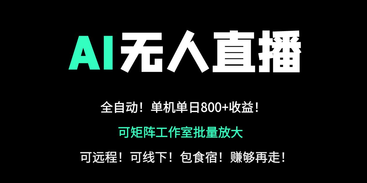 (14179期)24小时自动带货!AI无人直播副业日赚800+,轻资产创业首选-网创终点站