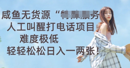 咸鱼无货源人工叫醒打电话项目,难度极低, 轻轻松松日入一两张-网创终点站